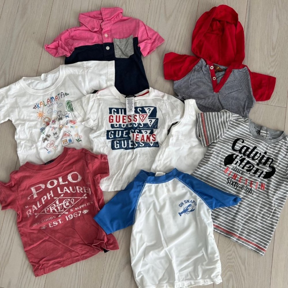 Set of 7 Boy's Toddler Tee Shirt Top 12-24 Months